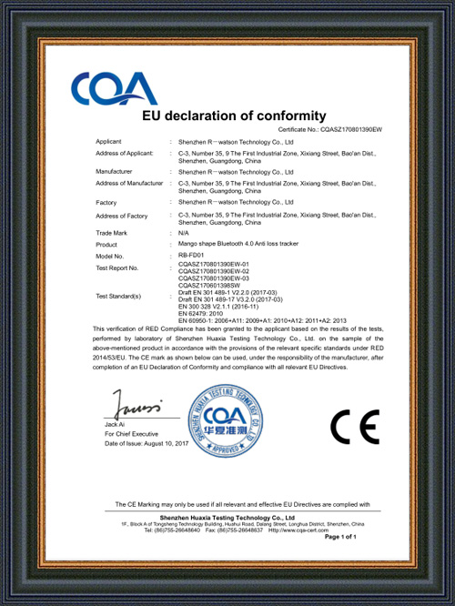 CE Certificate