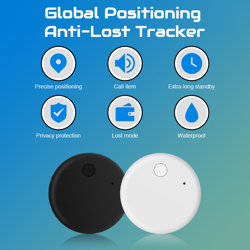 Find My Smart Device Mini GPS Global Locator Positioning Tracking Low Power Mini Airtag Tracker For Wallet Car Key Bag Bike NoteBook Scooter Stroller AirTags Tracker